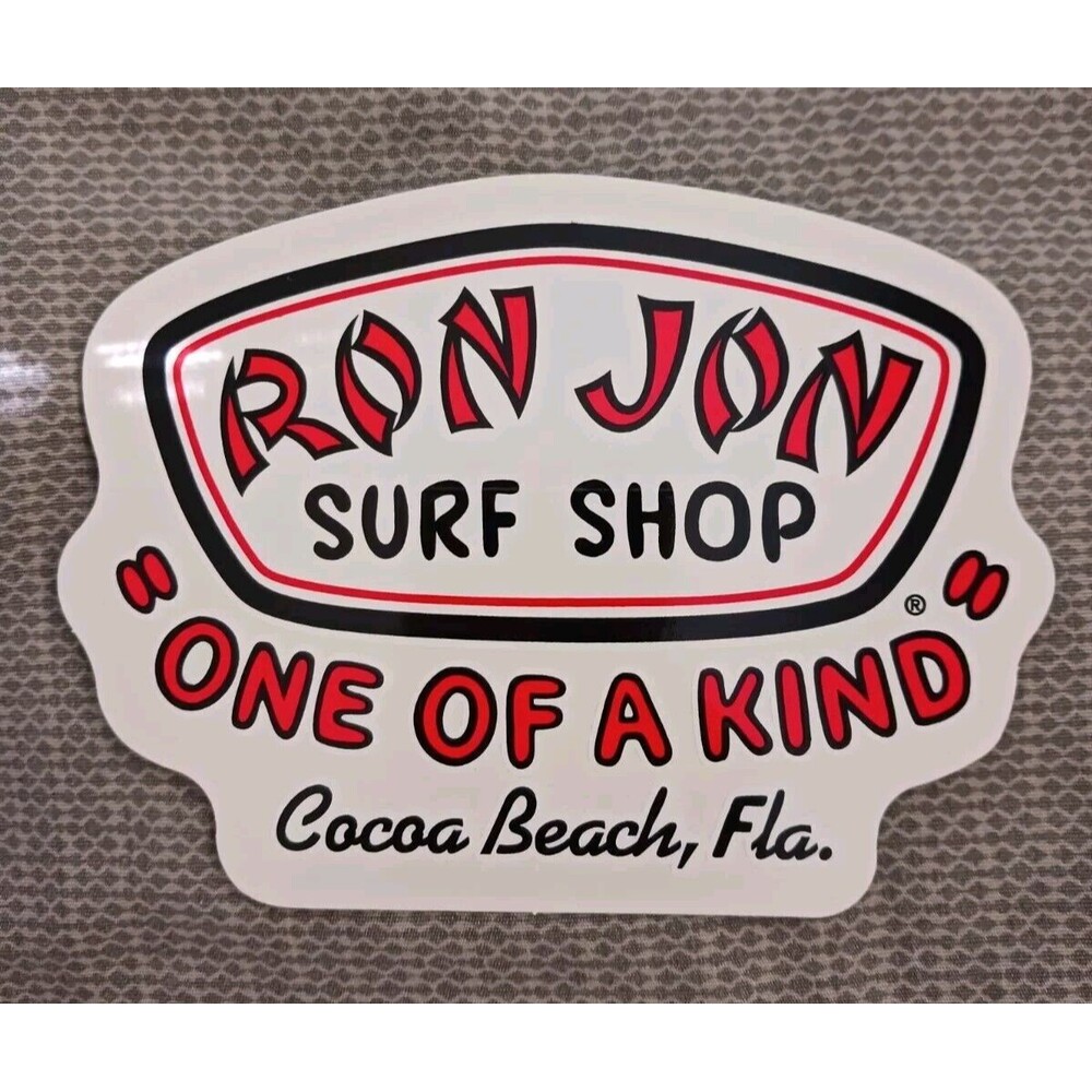 Ron Jon Surf Shop "One of a Kind" Cocoa Beach, Florida Sticker/Decal..New